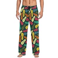 ALAZA Men's Leopard Bananas and Pineapples Sleep Pajama Pant
