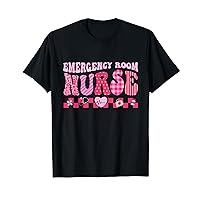 Hippie Emergency Room Nurse Valentine's Day ER Nurse Womens T-Shirt