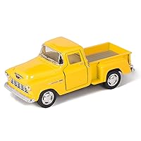Yellow 1955 Chevy Stepside Pick-Up Die Cast Collectible Toy Truck by Kinsmart