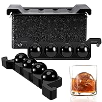 Clear Ice Ball Maker - 8 Large Crystal Clear Ice Sphere Mold Make 2 inch Round Ice Balls for Cocktail, Whiskey & Bourbon Drinks