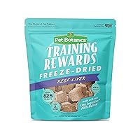Pet Botanics 16 oz. Pouch Training Reward Freeze Dried, Beef Liver Flavor, with 825 Treats Per Bag, The Choice of Top Trainers