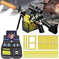 Xuyongjun Toy Guns Automatic Machine Gun with Tactical Vest Kit, Toy Foam Blasters Guns for Boys 8-12 Adults Gifts for Birthday Xmas