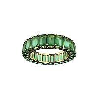 Natural Octagon Emerald Band In 14k Solid Gold/Wedding Gift Ring/Full Raw Emerald Band/Christmas Gift Band