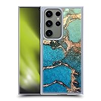 Head Case Designs Officially Licensed Monika Strigel Green Gemstone and Gold Soft Gel Case Compatible with Samsung Galaxy S23 Ultra 5G and Compatible with MagSafe Accessories