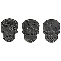 Tovolo Skull Templates Reverse, Dishwasher Safe, Set of 6 Cookie Stamps with Cutter