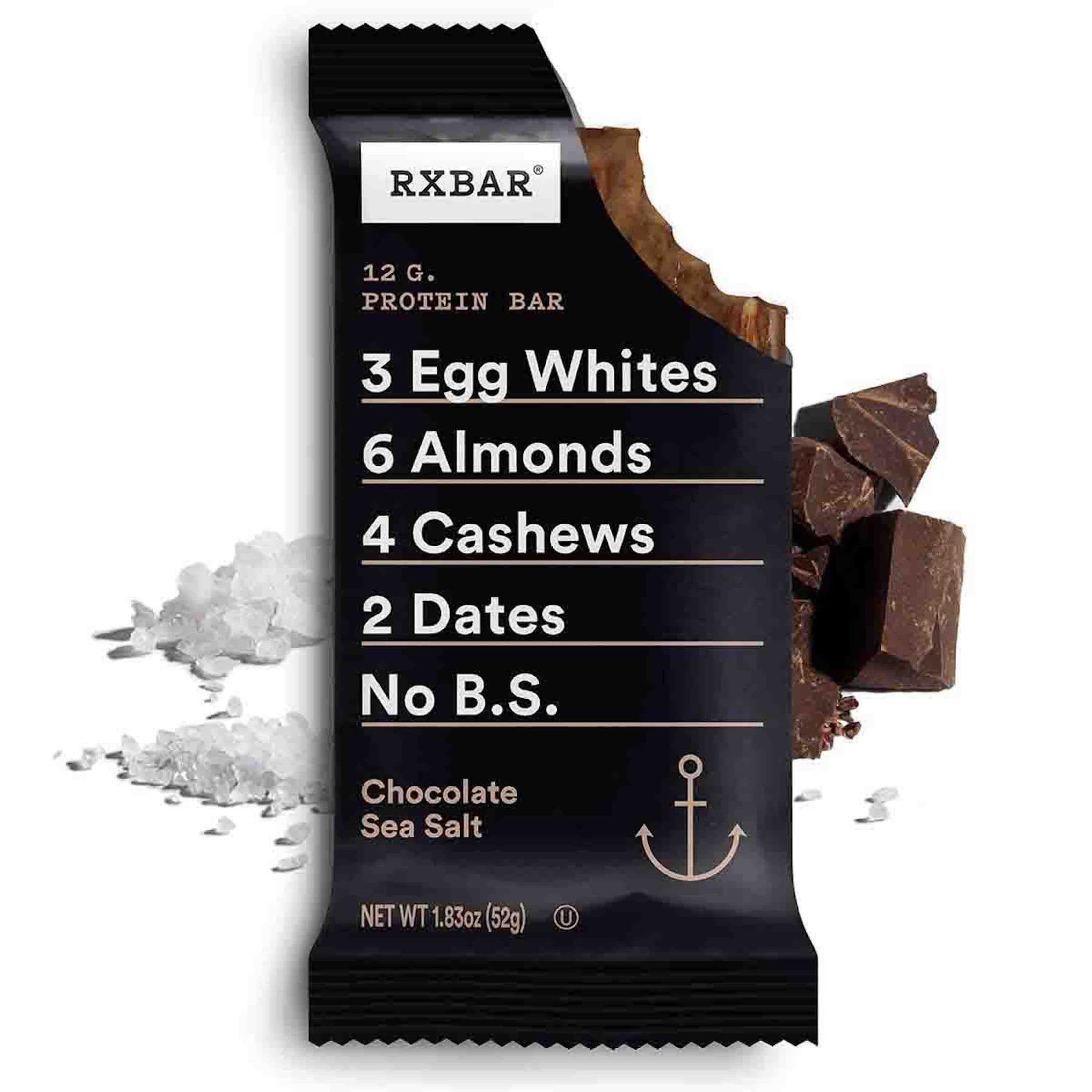 RXBAR Whole Food Protein Bar, Chocolate Sea Salt 1.83 Ounce (Pack of 12)