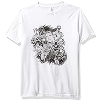 Warner Brothers Justice League Stand Tall Boy's Premium Solid Crew Tee, White, Youth X-Large
