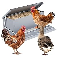 22 lb Automatic Treadle Chicken Feeder, Treadle Chicken Feeder with Weatherproof Lid, Poultry Feeders for Chicken Duck Outdoor