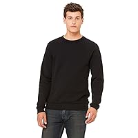 Unisex Sponge Fleece Crew Neck Sweatshirt (3901)- BLACK,S