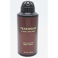 Bath and Body Works Men's Collection Deodorizing Body Spray. Teakwood. 3.7 Oz