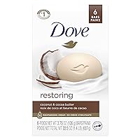 Dove Beauty Bar Cleanser Original 14 Bars and Coconut Milk Bar Soap More Moisturizing Than Ordinary Bar Soap 6 Count