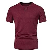 Linen T-Shirts for Men Long Sleeve Green Athletic T-Shirts for Men Tall Cotton V Neck T Shirts Men