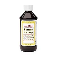 Senna Stool Softener Syrup, Natural Vegetable Laxative, 8 Fl Oz (Pack of 2)
