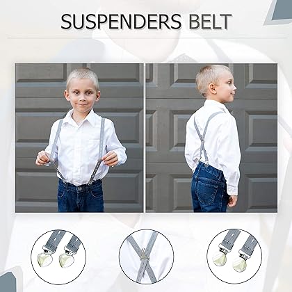 Suspenders for Boys - Toddlers Girls Adjustable Kids Suspender,Comfortable X Back Suspender