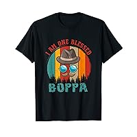 Vintage Retro I Am One Blessed Boppa Costume Father's Day T-Shirt