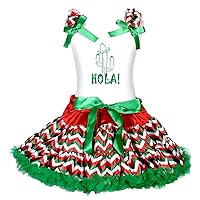Petitebella Cactus Hola Shirt Petti Skirt Girl Outfit 1-8y