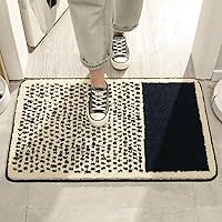Extra Soft Plush Chenille Bathroom Rug Area Door Mat, Thick Absorbent Shaggy Non-Slip Machine Wash Dry Bath Mats for Tub and Shower Carpet (Color : B1, Size : 60 * 90CM)