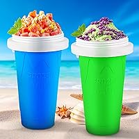 Slushy Maker Cup, TIK TOK Quick Frozen Magic Squeeze Cup For Chocolate MilkShake, Sorbet, Smoothies, Slushies & More, 2 in 1 Straw & Spoon, With Gorgeous Luxury Box, Perfect for Kids & Adult