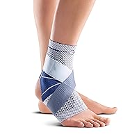 Bauerfeind - MalleoTrain S Open Heel - Ankle Support - Heel Cut Out for Maximum Ankle Stability - Right Foot - Size 5 - Color Titanium