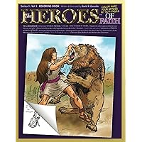 Heroes of Faith Inspirational Adult Coloring Book: 40 Page Scenes Illustrated in the Marvel Action Comic Book Style | Color Stress Away. Build Your Faith |12 Languages