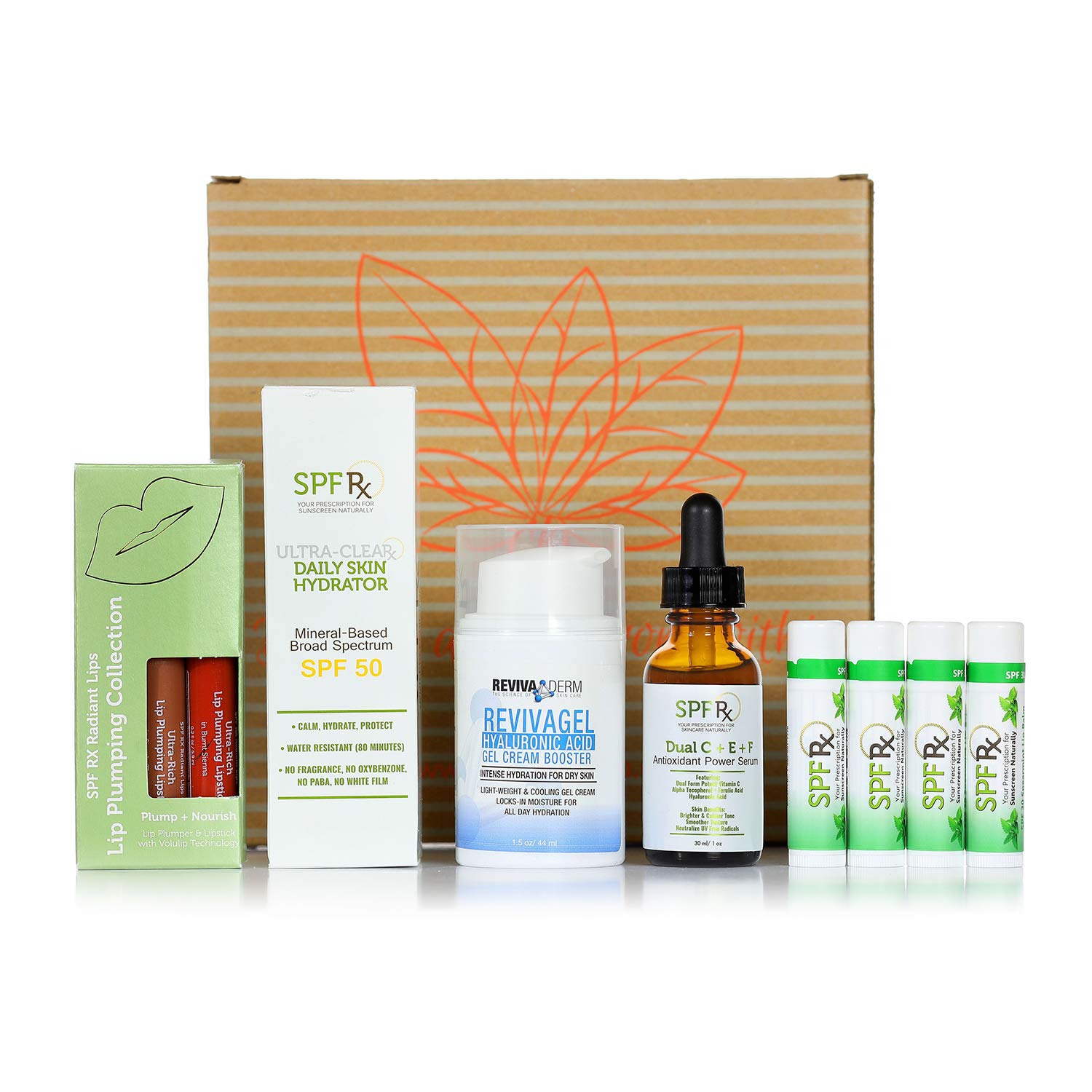 Special! Skin Essentials Gift Set: SPF Rx Herbal Cleanser, Ultra-Clear Daily Skin Hydrator w/Broad Spectrum Mineral SPF 50, Anti-Oxidant Power Seru...