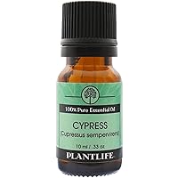 Plantlife Cypress Aromatherapy Essential Oil - Straight From The Plant 100% Pure Therapeutic Grade - No Additives or Filters - 10 ml