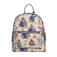 Signare Tapestry Women Backpack Rucksack Casual Daypack With Paddington Bear Design (DAPK-PADD)