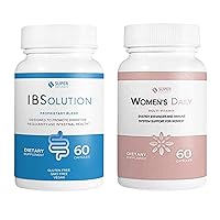 IBSolution and Women's Multi-Vitamin - All-Natural Supplement to Support Digestive Health, Gas, Bloating, Diarrhea and Constipation, Energy Enhancer, Immune System Support - 60 Capsules, 2-Pack
