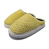 Cotton Thick Soled Warm Plush Lining Non slip Slippers for Men and Women, Soft Anti Skid Furry Slipper Memory Foam Shoes Winter
