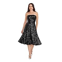Dress the Population Women's Ruby Fit and Flare Midi Dress