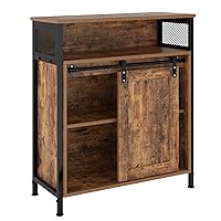 soges Storage Cabinet with Shelves and Sliding Barn Doors Sideboard Buffet Cabinet Cupboard