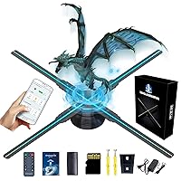 3D Hologram Fan, 52cm 3D Hologram Projector Advertising Display with Remote and Bluetooth and WiFi,700 Video Library and 768 LED for Business Store, Bar, Casino, Party, Halloween Missyou 20.5 Inch