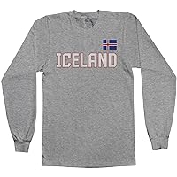 Threadrock Men's Iceland National Pride Long Sleeve T-Shirt