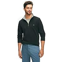 Brooks Brothers Men's Ribbed French Terry Half-Zip