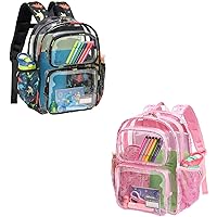 Bagseri Kids Clear Backpack Boys - 15 Inch Kids Backpacks for School Kids Clear Backpack Girls - 15 Inch Kids Backpacks for School Bundle