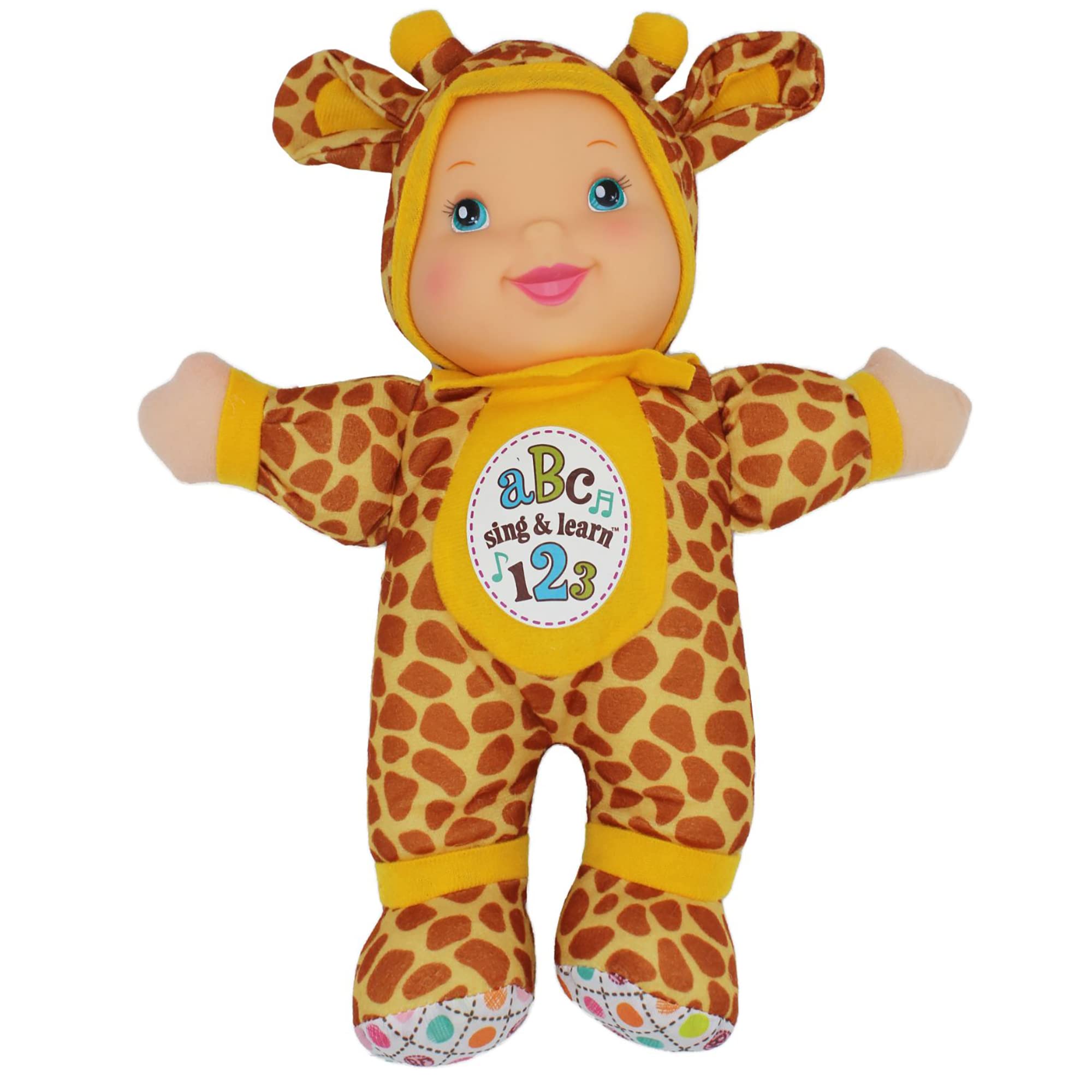 Baby's First First Sing & Learn 11' Doll, Elephant, Sings ABCs & 123s, Machine Washable, Lifelike Features, for Ages 0+