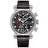 Speake Marin Seafire Chronograph, Black and Red Dial, Piccadilly Titanium Case Watch 20003-52