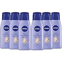 NIVEA Shea Nourish Body Lotion, Dry Skin Lotion with Shea Butter, Pack of 6, 2.5 Fl Oz Travel Size Toiletries