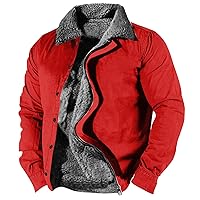 Winter Coats For Men Mens Sherpa Trucker Jacket Big And Tall Full Zip Lapel Sweatshirts Thickened Warm Winter Coats
