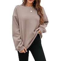 Women's Oversized Fleece Sweatshirts Crewneck Pullover Hoodies Casual Comfy Loose Fall Tops 2023 Trendy Clothes