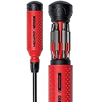 Tamperproof Security Screwdriver Set - 15 in 1 Multi-Bit Screwdriver With ¼” Hex Shaft for Hex, Spanner, Torx - Compact Security Bit Set w/Retractable Cartridge - Multipurpose Screwdriver