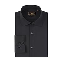 Men's Dress Shirts Wrinkle-Free Long Sleeve Stretch Solid Formal Business Spread Collar Regular fit Shirt