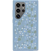 OtterBox Samsung Galaxy S24 Ultra Symmetry Series Clear Case - Dawn Floral (Blue), Ultra-Sleek, Wireless Charging Compatible, Raised Edges Protect Camera & Screen
