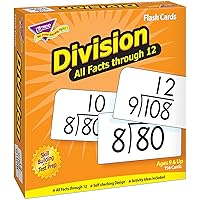 Division All Facts Through 12 Skill Drill Flash Cards, Exciting Way for Everyone to Learn, Great for Skill Building and Test Prep, 156 Cards Included, Ages 9 and Up