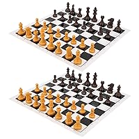 Chess Board Game, 2 Set Exquisite Foldable Chess Board Set, Party for Kids Adults