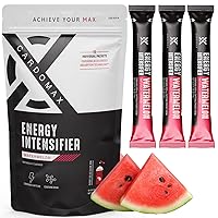 Clear Liquid Mix - Pre-Workout + Caffeine, BCAA, & 100% B3, 6&12 Vitamins - Natural Tasting Flavor for Keto, Sugar Free & Vegan Diets. - Watermelon Flavoring (15 Count)