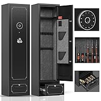 6 Gun Safe,Gun Safes for Home Rifle and Pistols,Gun Cabinet,Rifle Safe,Gun Cabinet for Rifles and Shotguns,Gun Safes & Cabinets with Drawer and Removable Shelf (6 Gun Safe - Digital)