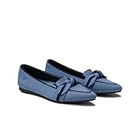 VIVAIA Michelle 2.0 Women's Casual Slip-on Loafer Flats with Elegant Pointed-Toe Silhouette lace-up Bow Shoes