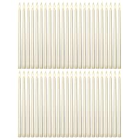48 Pcs Flameless LED Taper Candles Fake Candles Battery Operated Candles Bulk 11 Inch Flickering Taper Candles LED Tall Candles for Christmas Valentine's Day Church Wedding(Ivory)