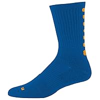 Augusta Sportswear Men's Color Block Crew Sock 10-13 Royal/Gold